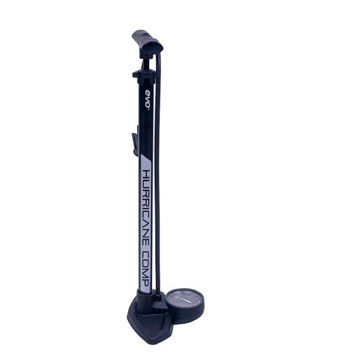 EVO, Hurricane Comp, Floor Pump, SmartHead, 180psi, Black/Silver - Image 2