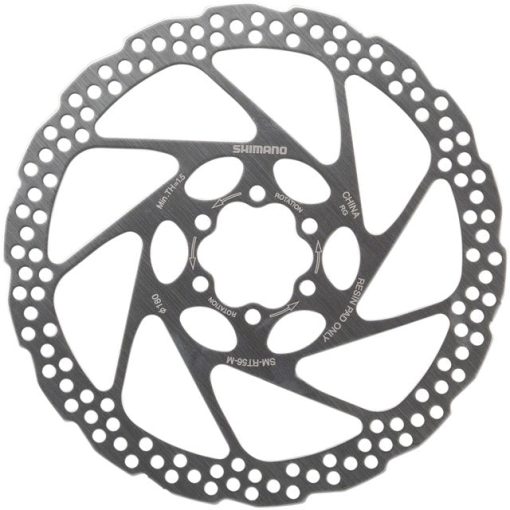 Shimano Deore SM-RT56-M Disc Brake Rotor - 180mm, 6-Bolt, For Resin Pads Only, Silver - Image 2