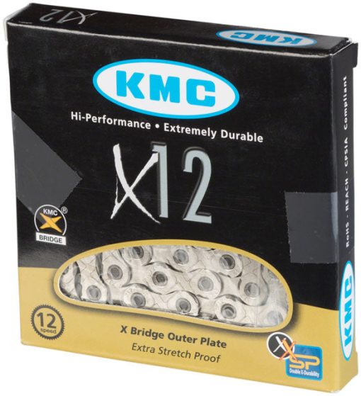 KMC X12 Chain - 12-Speed, 126 Links, Silver - Image 2