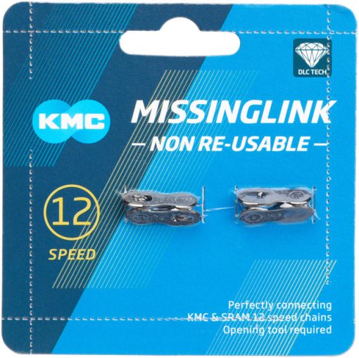 KMC MissingLink-12 DLC Connector - 12-Speed, Black, 2 Pairs/Card - Image 2