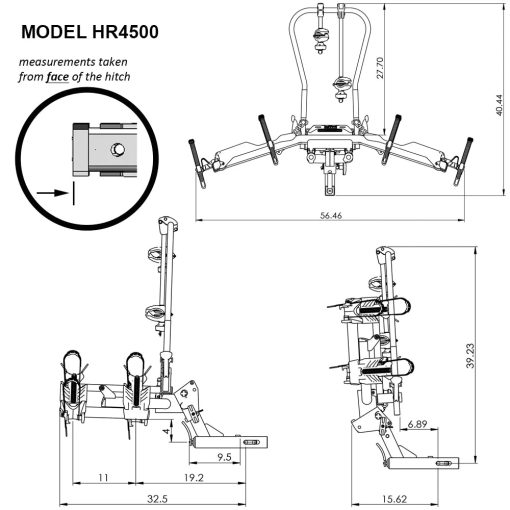 Hollywood Racks Destination E Bike Rack for Electric Bikes Hitch Rack - Image 3