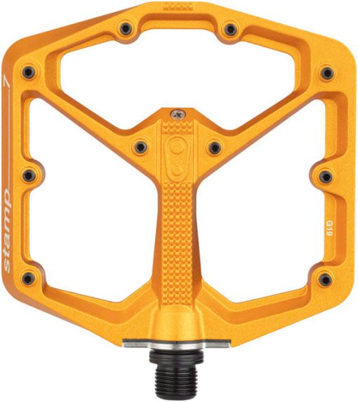 Crank Brothers Stamp 7 Pedals - Platform, Aluminum, 9/16", Orange, Large - Image 2