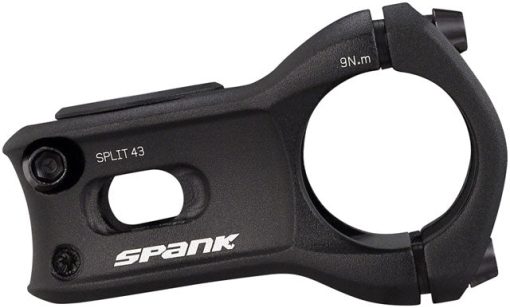 Spank Split Stem - 43mm, 31.8 Clamp, +/-0, 1 1/8", Aluminum, Black - Image 2