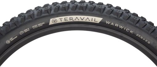 Teravail Warwick Tire - 27.5 x 2.5, Tubeless, Folding, Black, Ultra-Durable, Grip Compund - Image 2