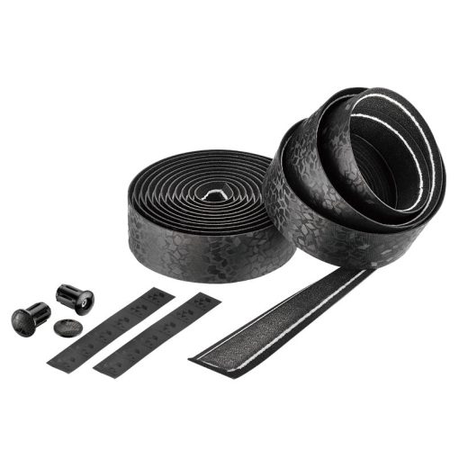 Ciclovation Leather Touch Handlebar Tape, Diamond Black w/Blk Plug - Image 3