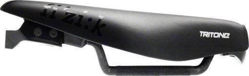 Fizik Tritone Saddle with 7x9 Carbon Rails and Dual Waterbottle/Co2 Mount Kit: Black - Image 2