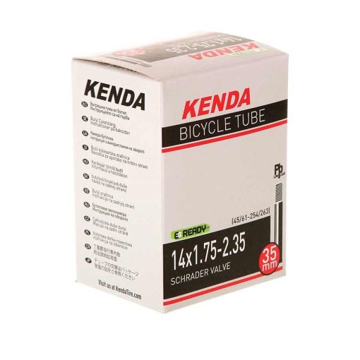 Kenda, Schrader, Tube, Schrader, Length: 35mm, 14'', 1.75-2.35 Bicycle Tube