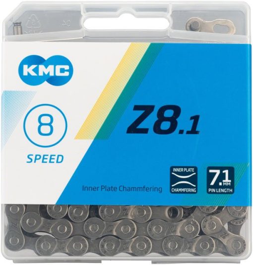 KMC Z8.1 Chain - 8-Speed, 116 Links, Gray - Image 2