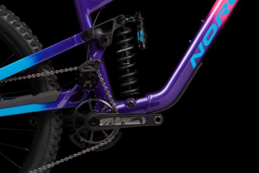 Norco Shore A2 27.5 Dual Suspension Mountain Bike - Purple Pink/Blue - Image 3