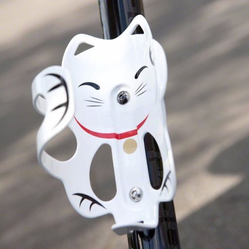 Portland Design Works Lucky Cat Water Bottle Cage: White Cat - Image 2