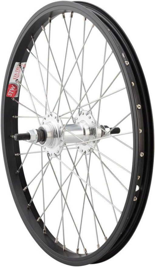 Sta-Tru 18" BMX Rear Wheel: Single Wall, Rim Brake, Clincher, 3/8"x110mm