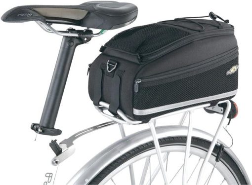 Topeak MTS Strap Mount TrunkBag DXP Rack Bag with Expandable Panniers - 22.6 Liter, Black - Image 3